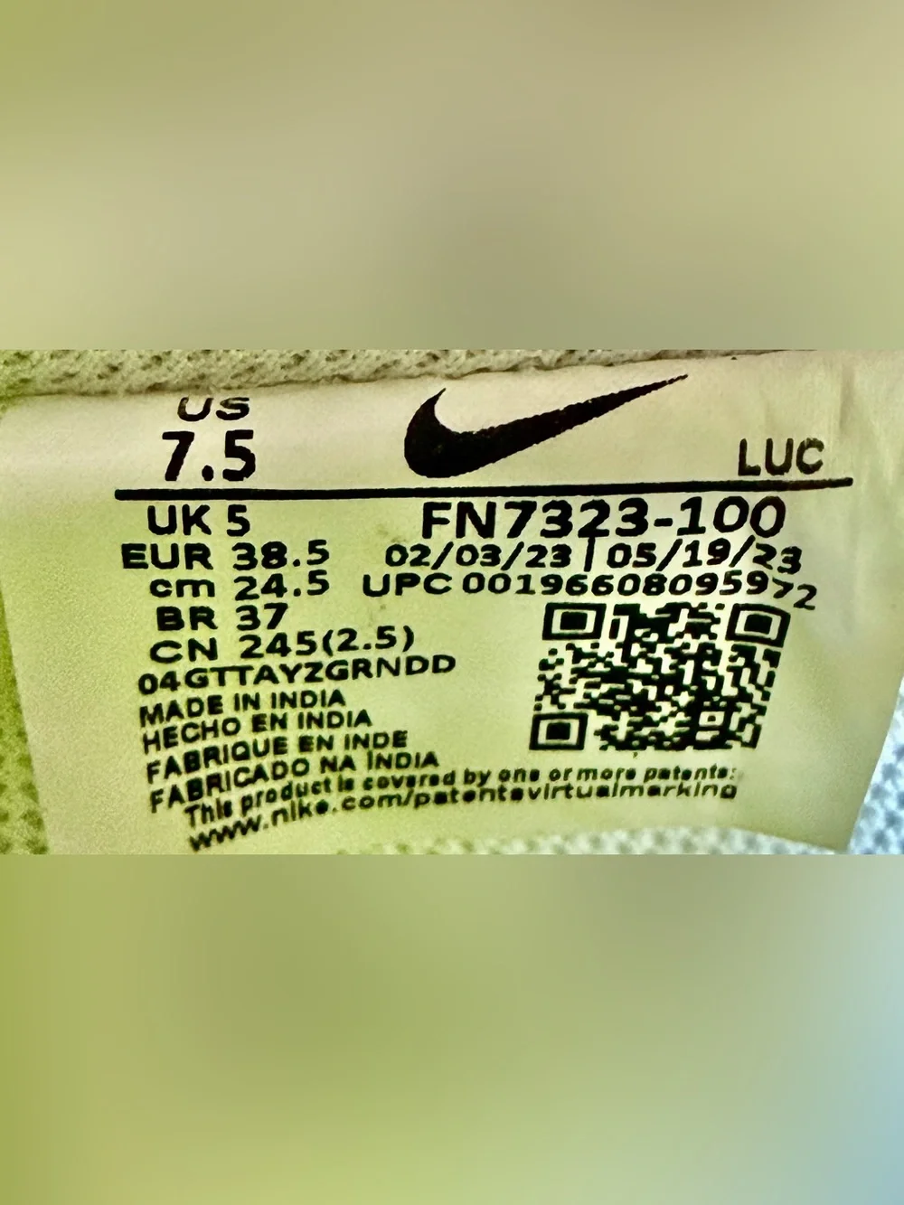 Nike Court Vision Low Next Nature x Nike United Athletic Shoes Women’s Size 7.5